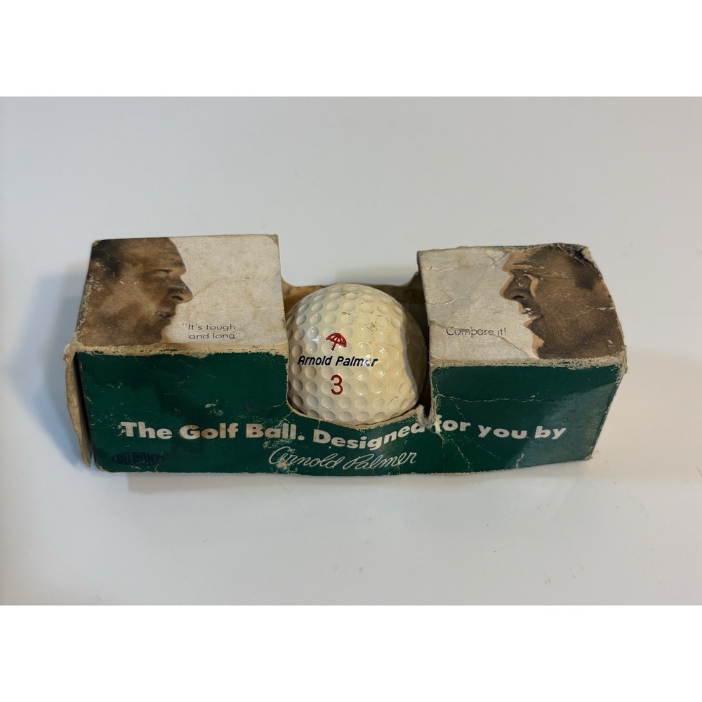 Vintage Arnold Palmer Golf Balls-original DuPont Sleeve Box